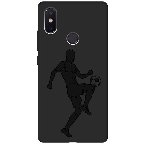 Матовый чехол Football для Xiaomi Mi 8 SE / Сяоми Ми 8 СЕ с эффектом блика черный