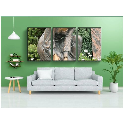 фото Набор модулных постеров для интерьера "женщина, горе, печальный" 60x90 см. в тубусе, без рамки lotsprints