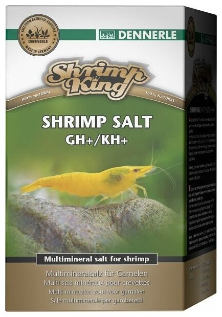 Dennerle Добавка Dennerle Shrimp King SHRIMP KING SHRIMP SALT GH+/KH+ для повышении жесткости в аквариумах с креветками, 200 г