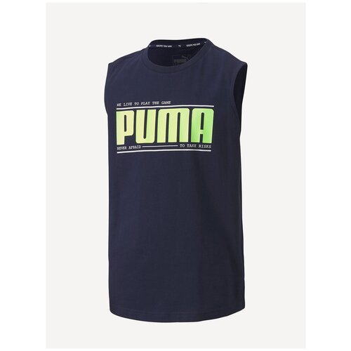 фото Футболка puma active sports sleeveless tee b peacoat дети 58117106 140