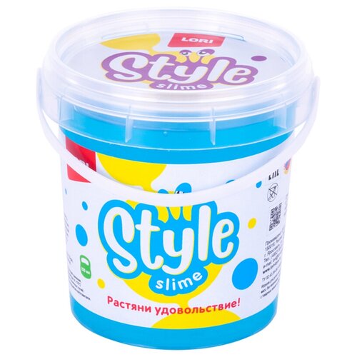 Слайм Style Slime перламутровый Голубой с ароматом тутти-фрутти, 150 мл 9662284 .