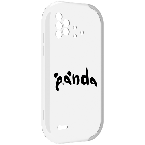 Чехол MyPads панда надпись для UMIDIGI Bison X10 / X10 Pro задняя-панель-накладка-бампер
