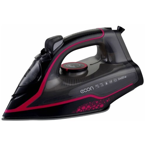 Утюг ECON ECO-BI2405 чернокрасный 2400 Вт керамика паровой удар вертикальный пар самоочистка 267800₽