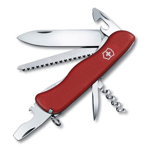 Victorinox нож forester, 111 мм, 12 функций, с фиксатором лезвия, красный нож victorinox разделочный лезвие 22 см красный