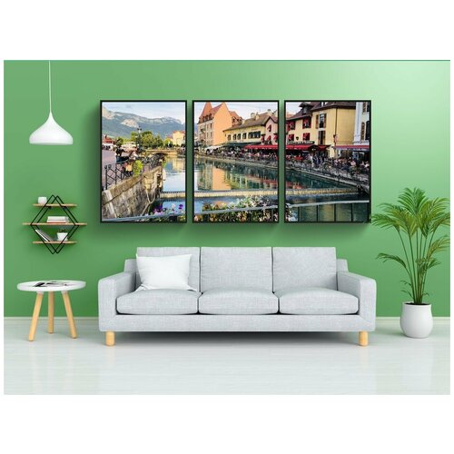 фото Набор модулных постеров для интерьера "аннеси, франция, спокойствие" 60x90 см. в тубусе, без рамки lotsprints