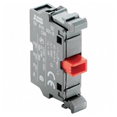 Контактный блок MCB-01 фронтального монтажа 1НЗ | код. 1SFA611610R1010 | ABB (2шт. в упак.)