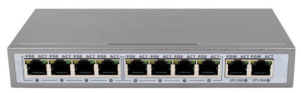 Коммутатор 8 портов POE 2 порта Ethernet SECTEC ST-PLC82-POE 413400₽