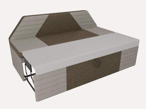 Изображение товара Artum Кухонный прямой диван Дуглас рогожка коричневый бежевый