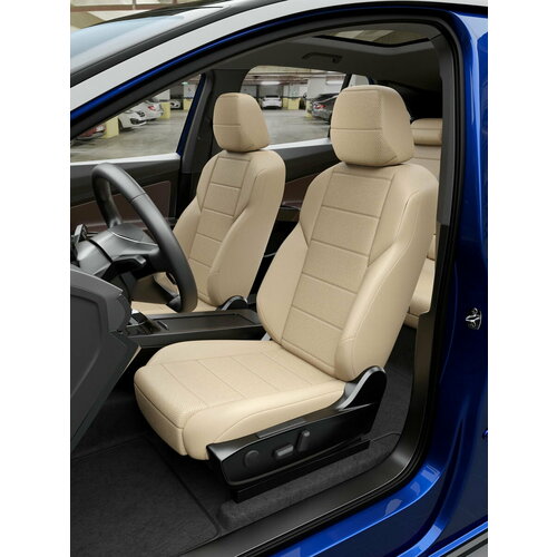 Чехлы на Рено СандероСтэпвэй из экокожи 2009-2014 Экокожа Бежевый, Бежевый 48 CA465CF48