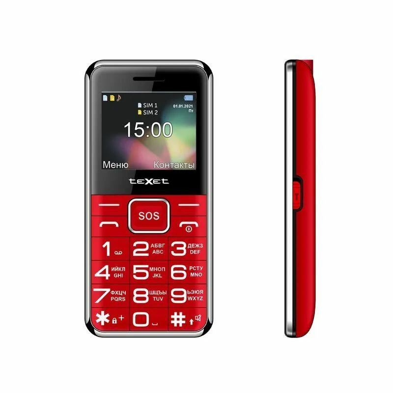 Телефон мобильный (TEXET TM-B319 Красный (127048))