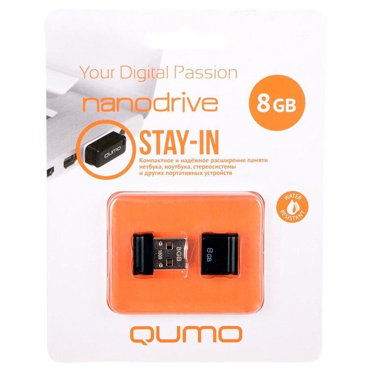 Накопитель Nanodrive, 8Gb USB 2.0 QUMO 18324