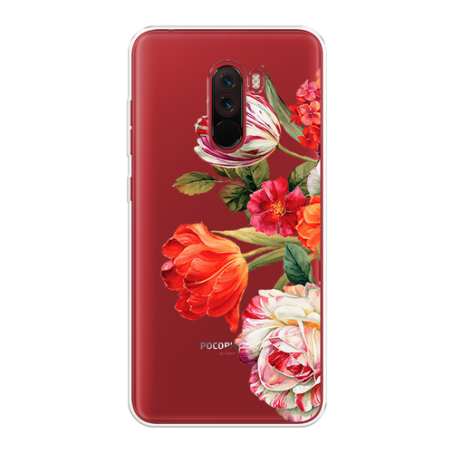 Силиконовый чехол на Xiaomi Pocophone F1 / Сяоми Поко F1 Весенний букет, прозрачный силиконовый чехол на xiaomi pocophone f1 сяоми поко f1 подсолнухи ван гога