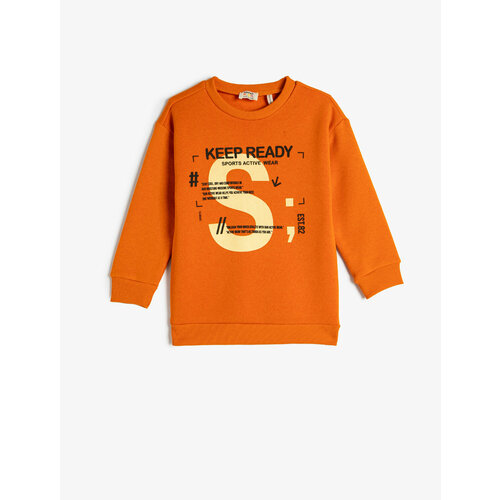 Свитшот KOTON, размер 6-7 лет, оранжевый рубашка koton размер 6 7 лет оранжевый