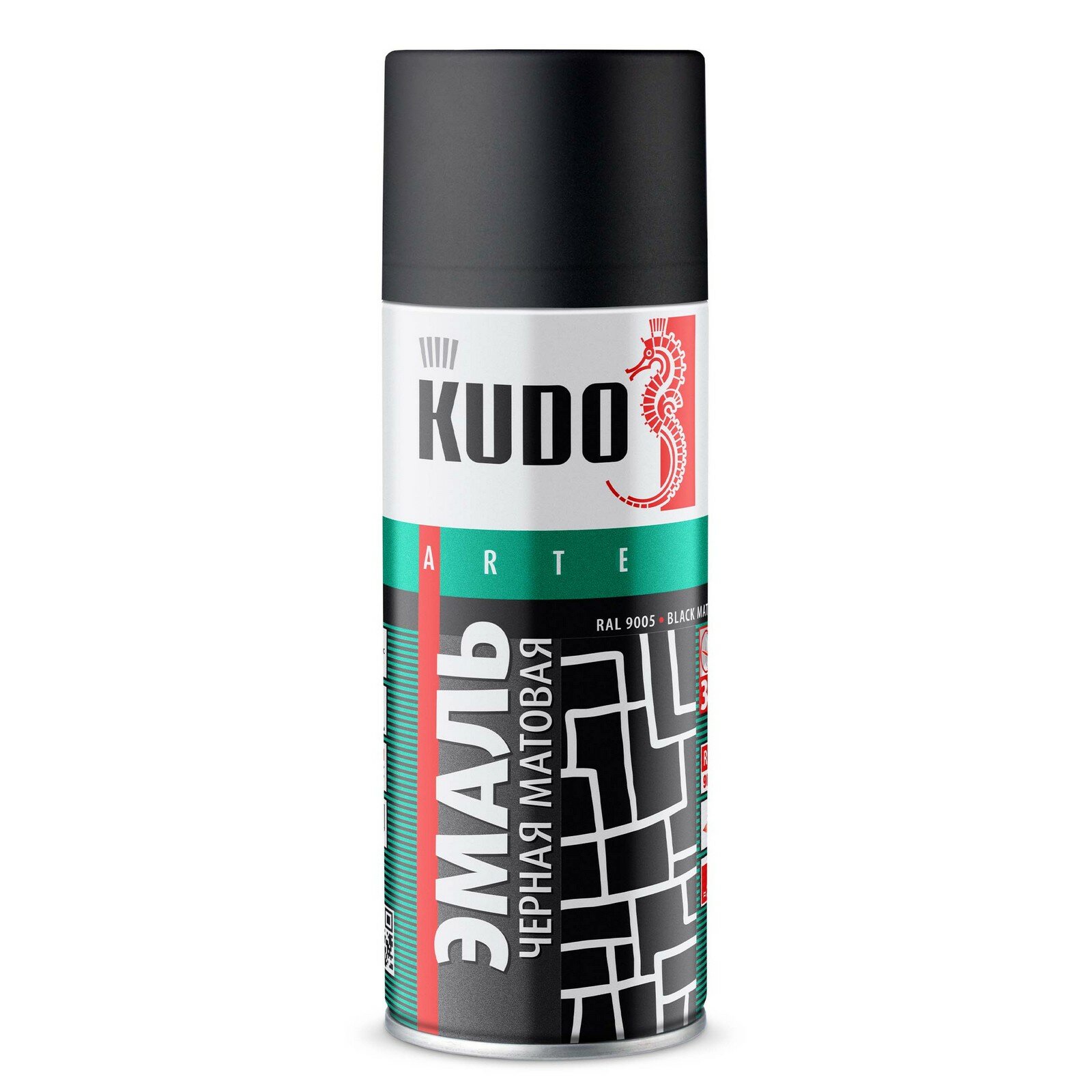 Краска KUDO черная матовая 520 мл аэрозоль