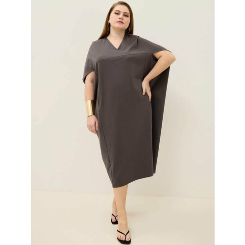 Платье LeSsiSmORE, размер 50/52, серый платье lessismore хлопок размер 52 синий
