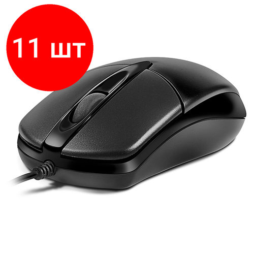 Комплект 11 шт, Мышь Sven RX-112, USB, черный, 2btn+Roll