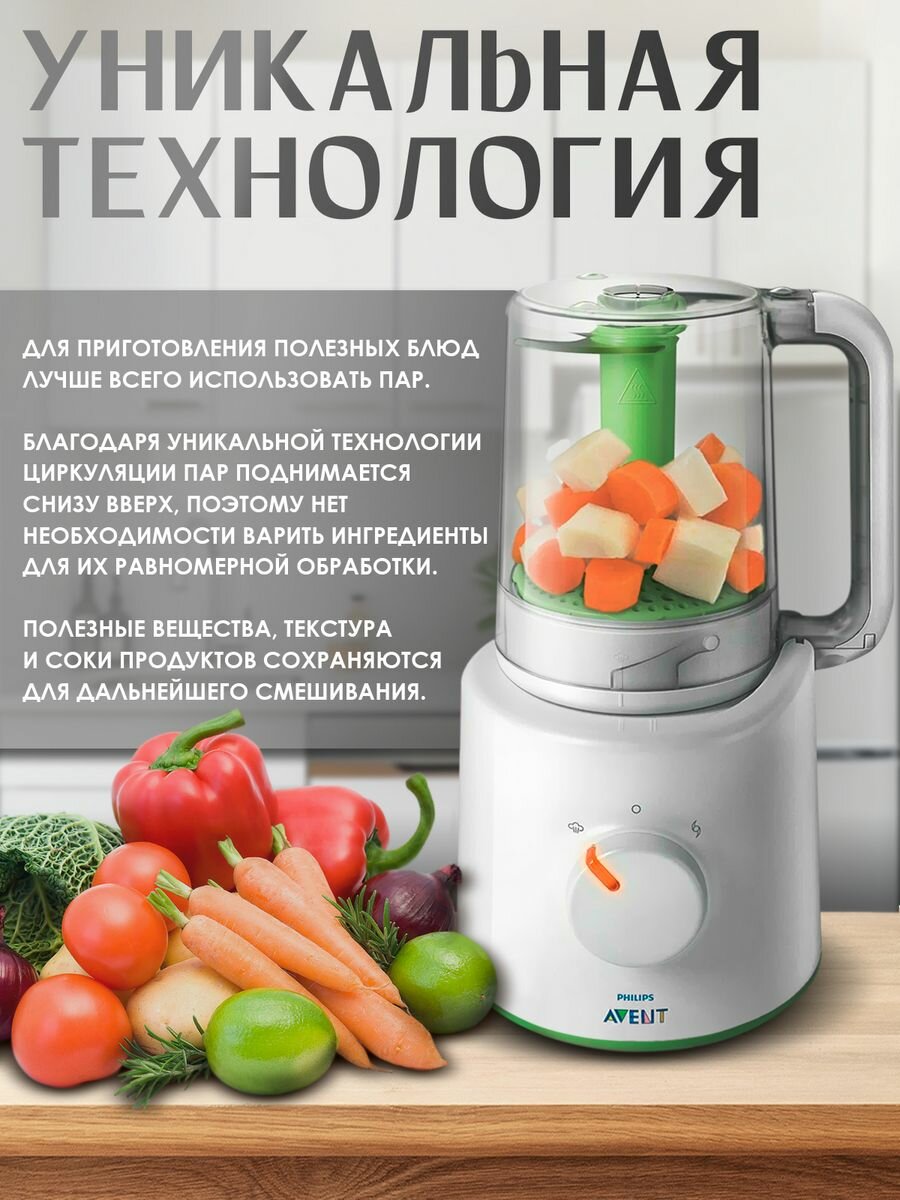 Блендер-пароварка Philips AVENT SCF870/21 - фотография № 3