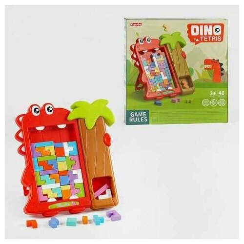 Without Центр развивающий Dino-tetris, динозаврик, красный, 34х5х35,5 см without центр развивающий whack a ball game уточка 41х30 6х9 см