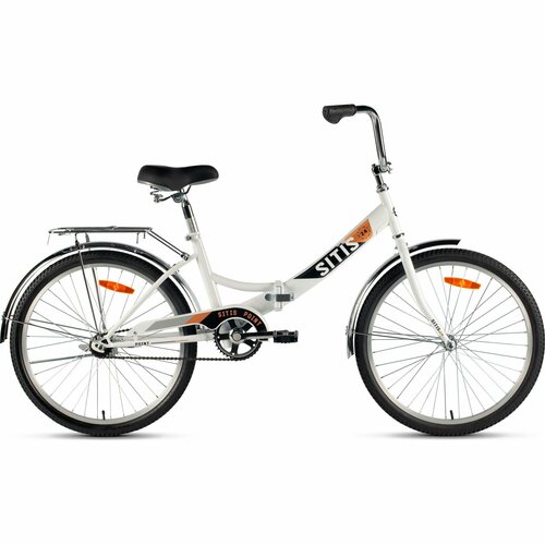 Велосипед складной SITIS POINT 24 2024 ригид складная рама взрослый стальная рама 1 скорость ножной тормоз цвет White-Black-Beige белыйчерныйбежевый цвет размер рамы 24 для роста 160-190 см 18779₽