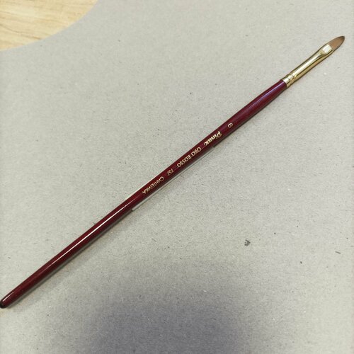 Кисть синтетика Oro Rosso плоскоовальная N6 Pinax pinax кисть pinax oro rosso синтетика плоская 24 ручка акрил