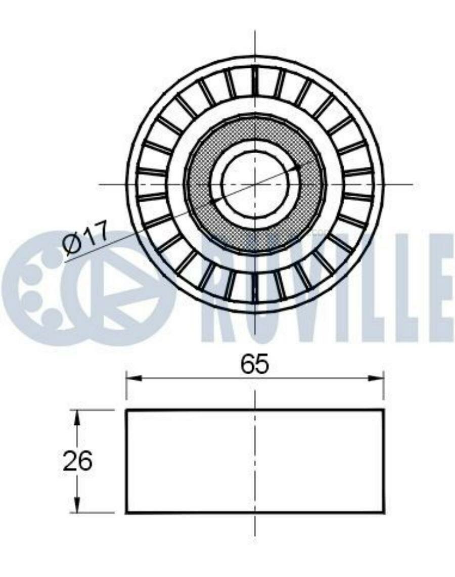 RUVILLE 541620 Ролик промежуточный поликлинового ремня AUDI: A5