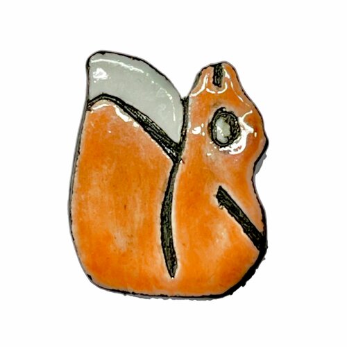 Брошь Керамика Каримовой, оранжевый