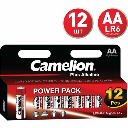 Батарейка Camelion Plus Alkaline LR 6 BLOCK-12 1.5В батарейка camelion plus alkaline lr 6 block 12 1 5в