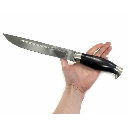 Пластунский нож, кованая Х12МФ, граб, мельхиор