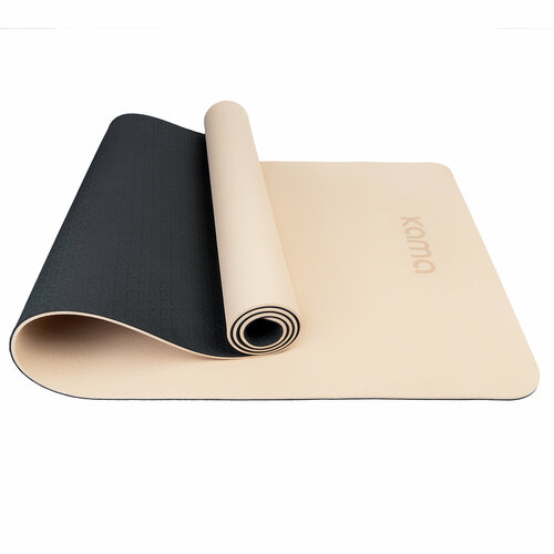 Коврик для йоги/фитнеса Kama/ бежевый 6мм