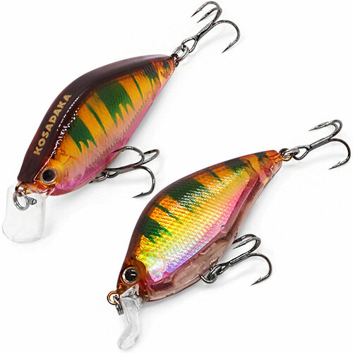 Воблер Kosadaka 3D Flat Crank 55F, плав, 55мм, 7.5г, 0.1-0.6м, цв. NT