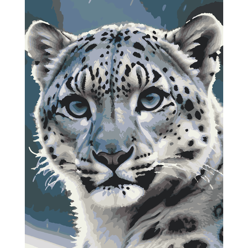 Картины по номерам Белый леопард