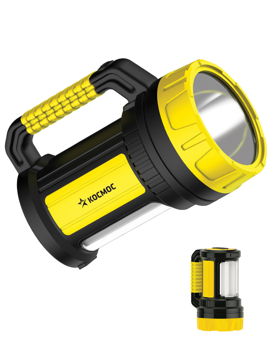 Фонарь-прожектор Космос аккумуляторный, 5 W LED 20x0.5 W LED, аккумулятор 4 V, 2 Ah, 300 Лм 6 часов, 380 Лм 3 часа