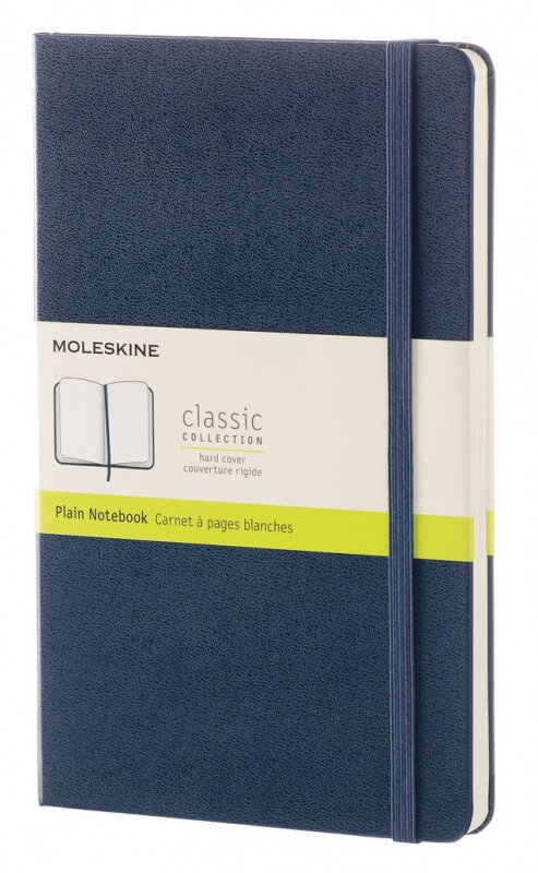 Блокнот Блокнот Moleskine CLASSIC QP062B20 Large 130х210мм 240стр. нелинованный твердая обложка синий сапфир