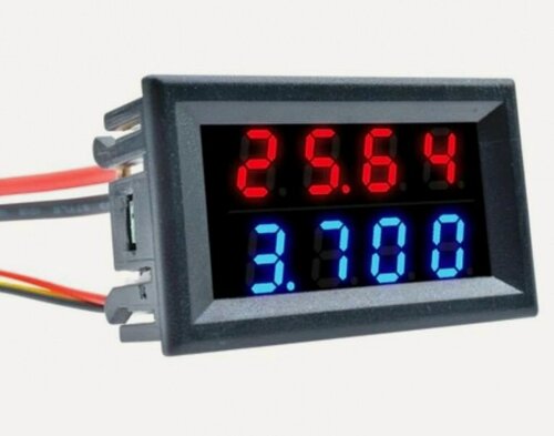 Изображение товара Амперметр - вольтметр 0,28 в корпусе 0-200V 10A
