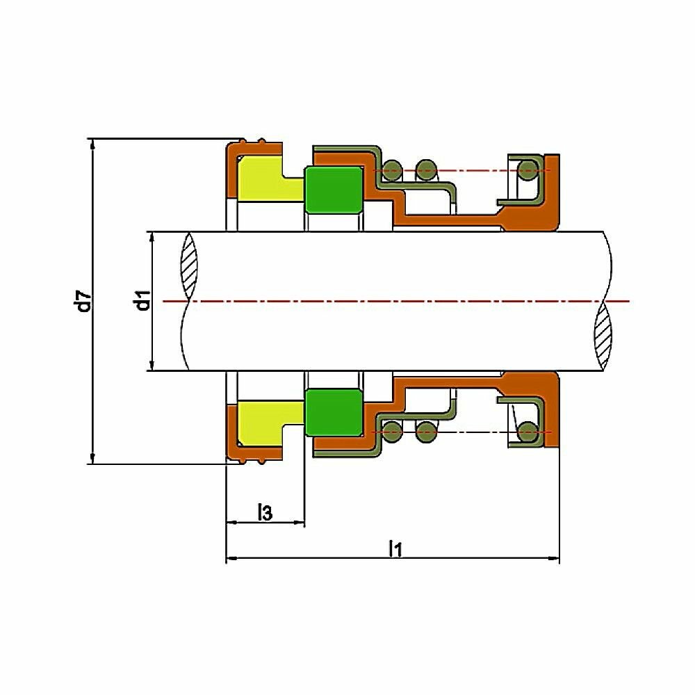 104-14 (28) Cer/Cer торцевое уплотнение/уплотнитель торцевой для насоса, для насосной станции, для электродвигателя — фото 1