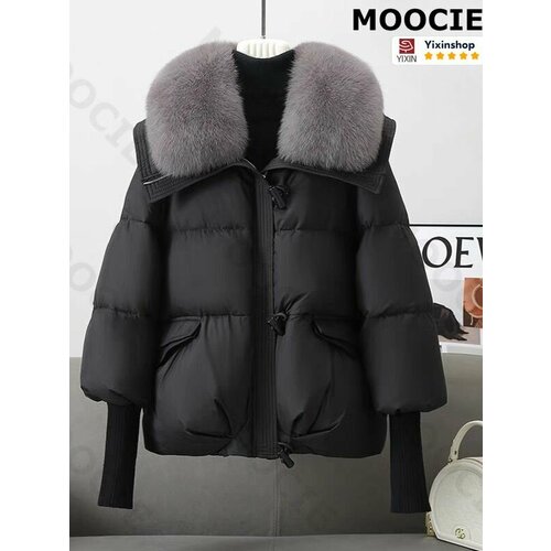 фото Пуховик moocie, размер m, черный