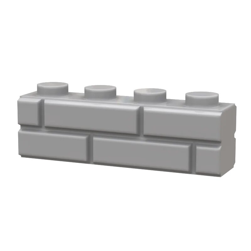 Блоки для строительства стен 15533 Серый 100PCS 1x4 light gray