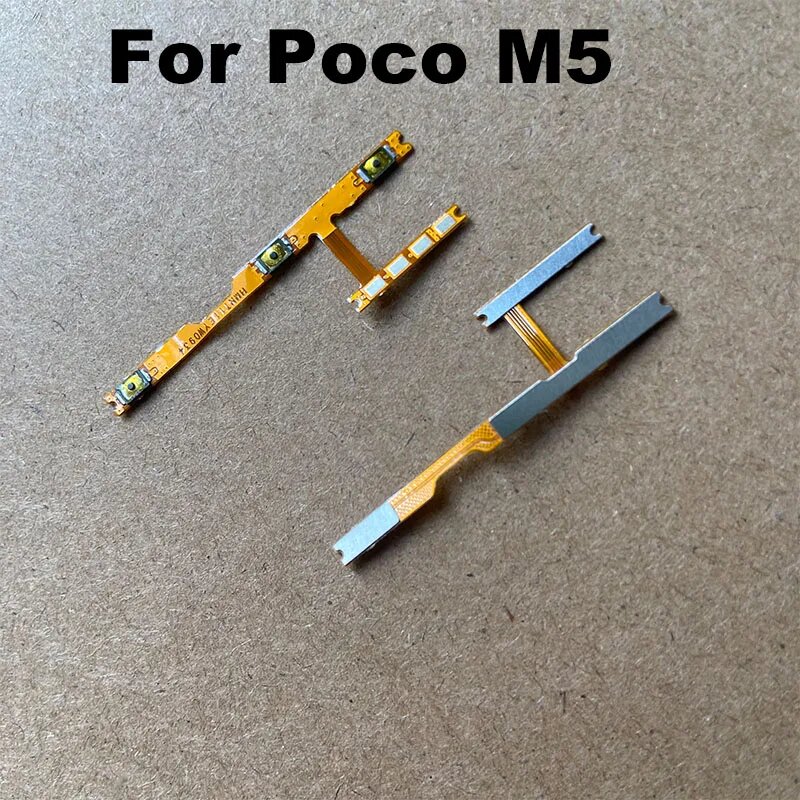 Для Xiaomi Poco M5, боковая кнопка переключения громкости, включение и выключение, замена деталей гибкого кабеля
