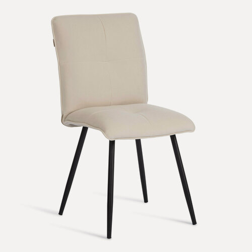 Изображение товара Стул обеденный для кухни с мягким сиденьем TetChair, 1 шт, флок, молочный