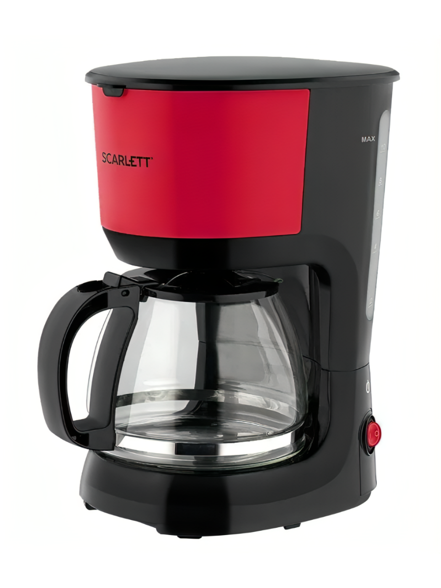 Кофеварка капельная SCARLETT SC-CM33013 750 Вт черный/красный