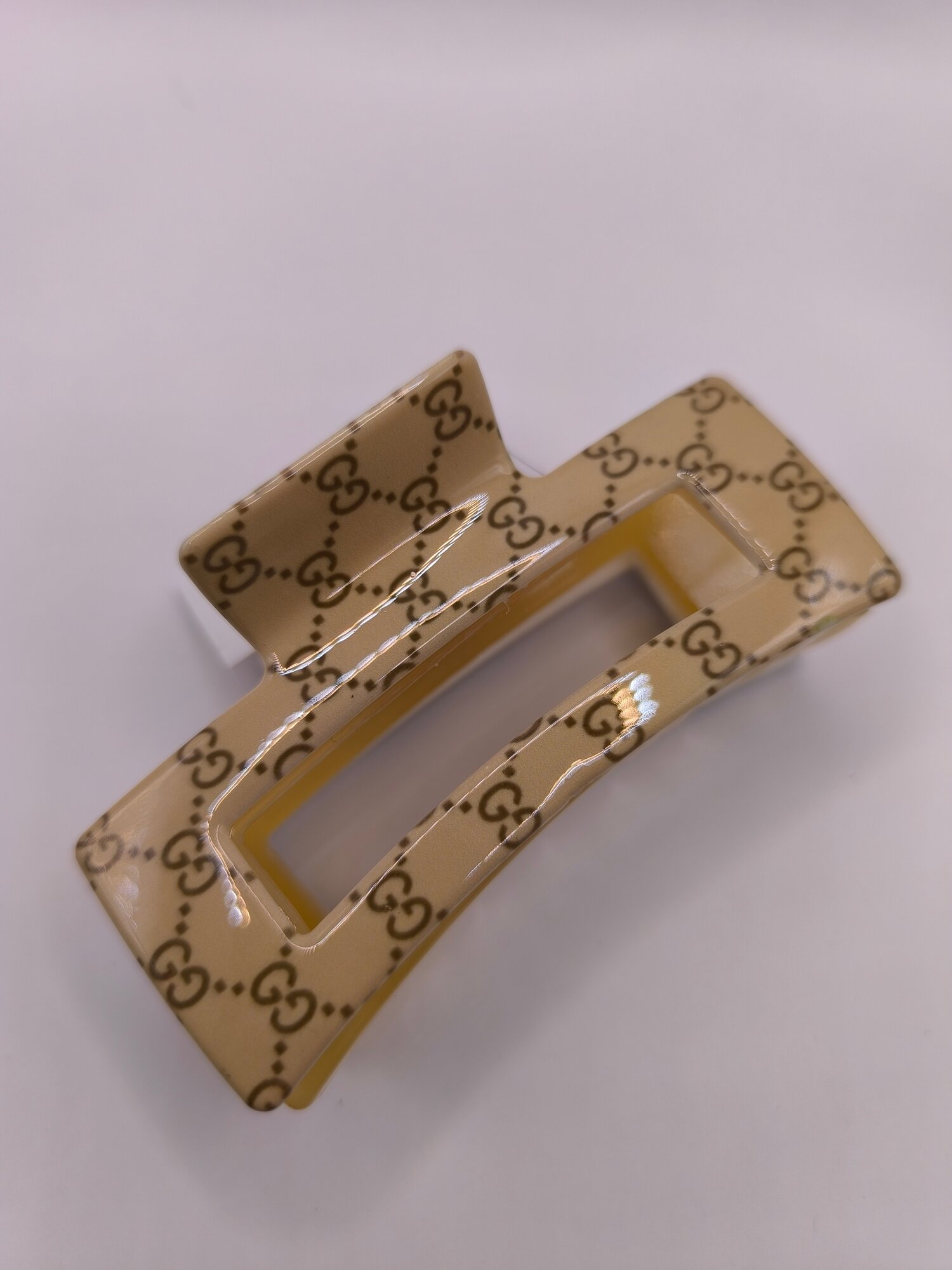 Заколка-краб, для волос, длина 8,5см, для девочек и девушек, пластик — фото 1