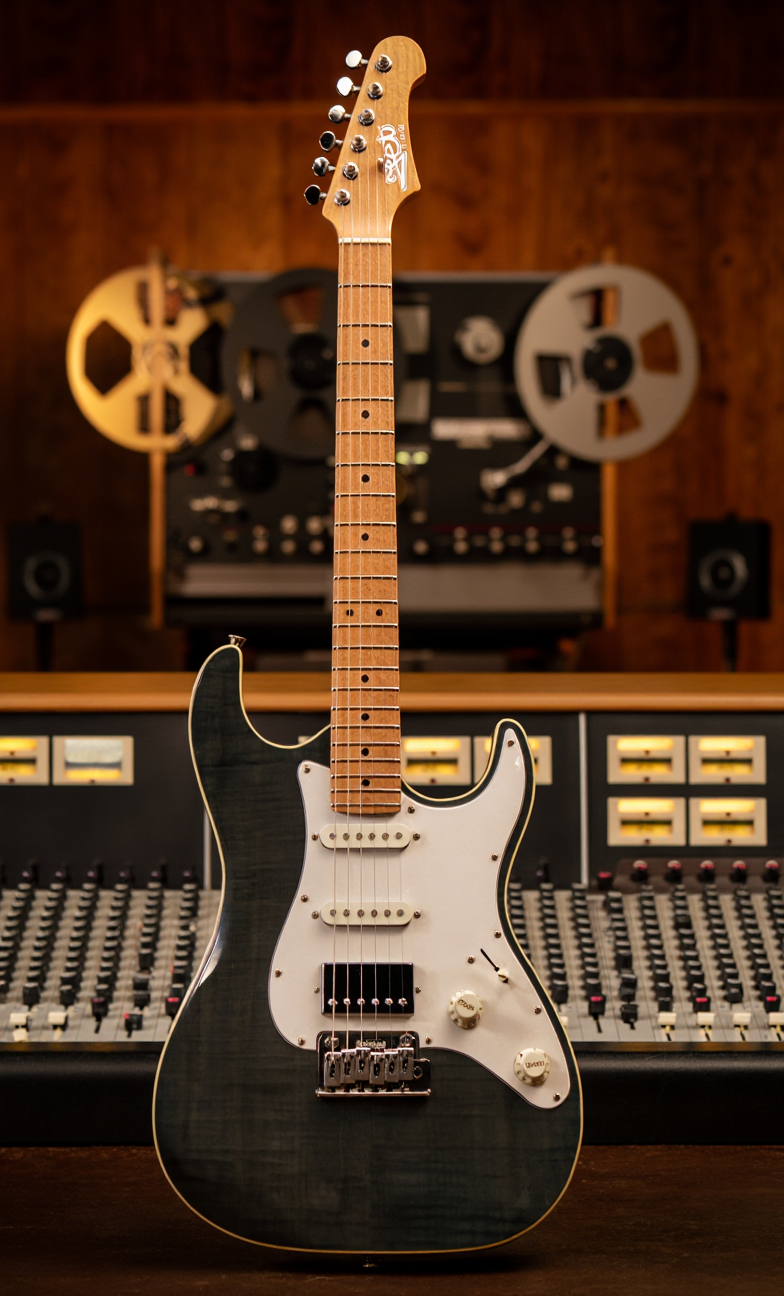 Электрогитара суперстрат(H-S-S) с машинкой тремоло, JET - Transparent Black