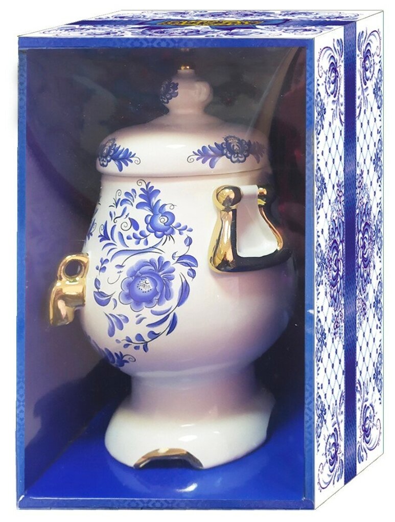Чайница керамическая "Get&Joy" Самовар, белый (6661), 600мл. - фотография № 2