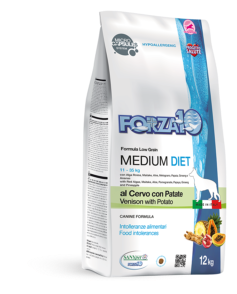 Forza10 Medium Diet Сухой корм для взрослых собак средних пород при аллергии из оленины с картофелем - 1,5 кг