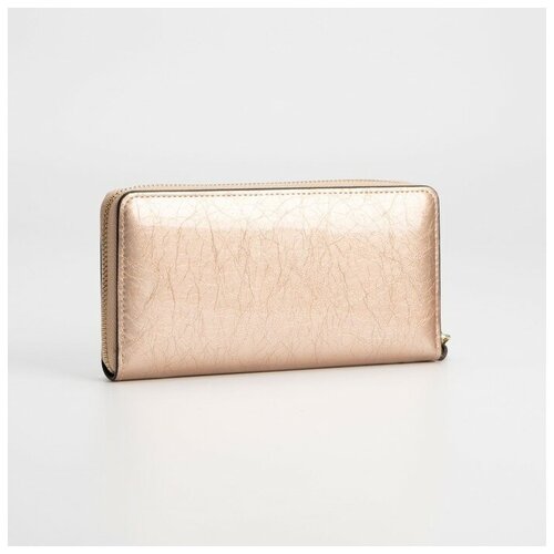 фото Кошелёк на молнии, с ручкой, цвет бежевый нет бренда