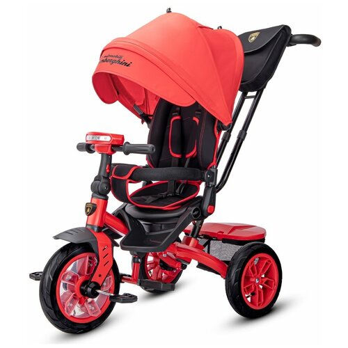 Велосипед детский 3-х колесный LAMBORGHINI L5R Поворотн. наклон. сиденье с коляс. крышей. Надув. колеса