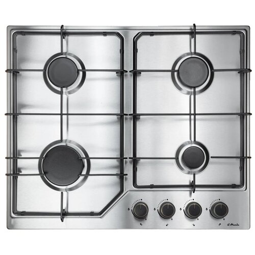 Встраиваемая варочная поверхность газовая il Monte BH-648E INOX Электроподжиг Чугунные решетки Ширина 60 см 1201800₽