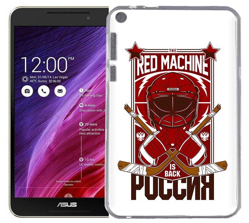 Чехол задняя-панель-накладка-бампер MyPads хоккей россия для Asus Fonepad 8 FE380CG/FE380CXG (K016) противоударный