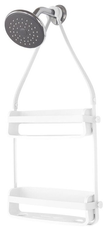 Этажерка на стену душевой кабины Umbra Flex 023460 32х9х65 см, голубой - фото №1