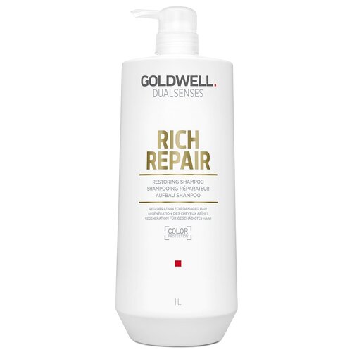Goldwell шампунь Dualsenses Rich Repair Restoring, 1000 мл goldwell dualsenses rich repair восстанавливающий уход за 60 секунд для поврежденных волос 500 мл бутылка